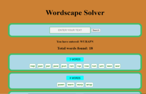 The solver for your Wordscapes game.